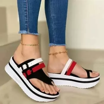 fashion 2024 summer new pointed sponge cake and pointed sandals women s round toe women shoes designer sandals women slippers 35 чёрный