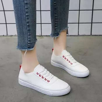 Fashion 2024 Women s informal breathable sneakers vulcanized shoes with cord summer flatback sneakers 35 красный