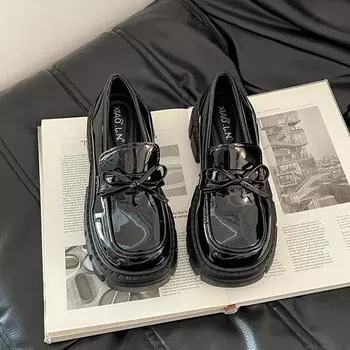 Fashion Academy Versatile Coarse Heel Platform Women s Summer Versatile Small Leather Shoes Mary Jane Single Shoes 35