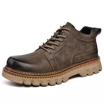 Fashion Autumn Winter New Designer Platform Boots for Women Cow Leather Fashion Causal Shoes Male Solid Color Warm Ankle Boots Shoes Man 38