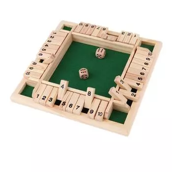 Fashion Board Box Game Set 10 Numbers Four Sided Shut Party Club Drinking Games арбуз красный