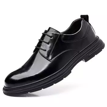 Fashion British Leather Platform Men s Wedding Shoes Spring Autumn Soft Sole Male Increase Shoes Fashion Casual Business Man Dress Shoes 38