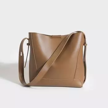 Fashion Bucket Bag Female Spring and Summer with Large Capacity Single Shoulder Underarm Bag Tote Bag Crossbody Bag Commute коричневый