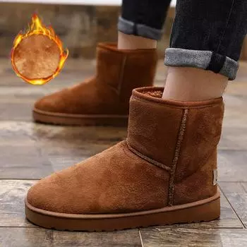 Fashion Cheap Snow Boots for Men Women Platform Warm Plush Men s Winter Boots Large Size 47 Slip-on Ankle Boots Men Botas Para Hombre 35