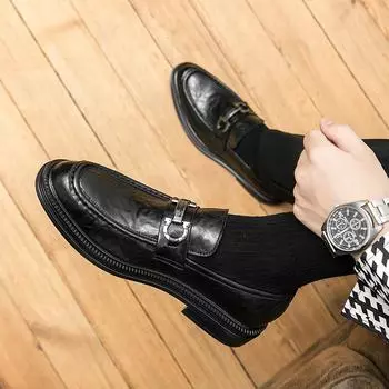 Fashion Comfortable Men Casual Shoes Leather Mens Handmade Loafers Mens Breathable Slip on Driving Shoes Luxury Brand Men Classic Flats 38 коричневый