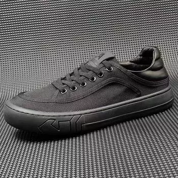 Fashion Designer New Flat Canvas Men s Board Shoes Spring Autumn Fashion Soft Sole Casual Outdoor Sneakers for Men Zapatillas Comodas 38