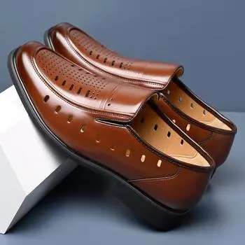 Fashion Designer s New Hollowed-out Male Brogues Spring Autumn Large Size Breathable Man Shoes Leather Men s Dress Shoes 37