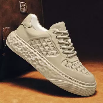 Fashion Designer Sneakers for Men New All-match Flats Casual Shoes Breathable Mens Loafers Men s Elastic Band Original Shoes 2024 New 39 коричневый
