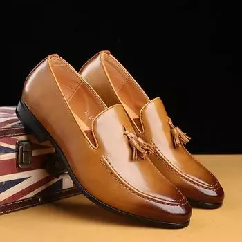 fashion Fashion Men Shoes Men Casual Shoes Leather Men Loafers Moccasins Slip on Men Flats Male Driving Shoes New Business Casual Shoes 39 чёрный