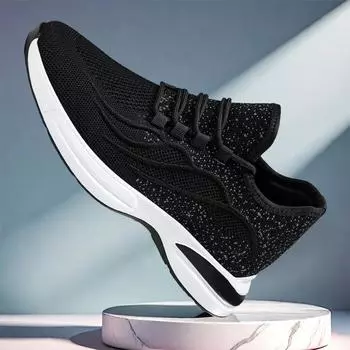 Fashion Fashion Mens Casual Platform Sneakes Lace-Up Trainers Breathable Vulcanized Shoes Light Leisure Walk Mesh Shoes Treking Footwear 37 белый