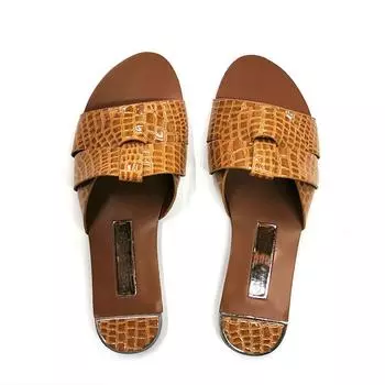 Fashion Flat Women Shoes for Summer Big Size 41 Candy Color PU Leather Fashion Female Sandals Open Toe Wear Casual Ladies Flip Flops 36 чёрный