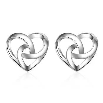 Fashion Heart Stud Earrings For Women Wedding Jewelry Female Pendientes eh1241