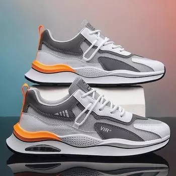 Fashion High Quality Men s Sneakers Mesh Breathable Casual Shoes Air Cushion Running Shoes for Men Lace Up Platform Shoe Tenis Masculino 39