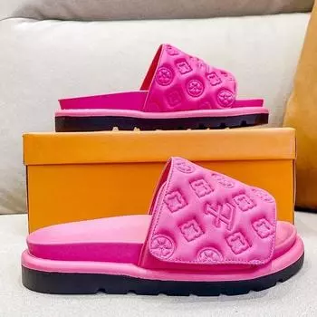 Fashion Magic Tape Flat Slippers Women Summer Luxury Shoes Brand Platform Sandals Ladies Height Increase Flats Slides Women Slippers 37 белый