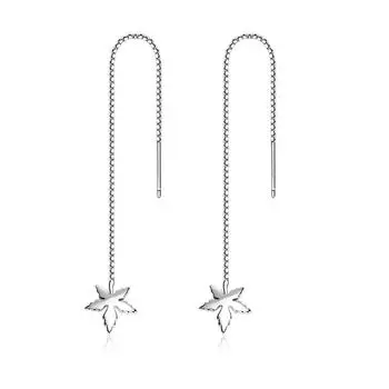 Fashion Maple Leaf Earrings, Female Korean Version of Small Fresh Leaf Earrings, Earrings, Sweet and Cute Earrings.