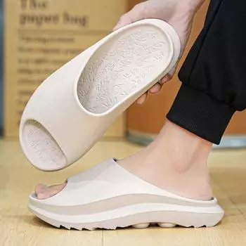 Fashion Men Beach Slippers Couple Shoes Men Summer Slippers Outdoor Beach Sandals Women Soft Non-slip Slippers Indoor Shower Flip Flops 36-37 песочный