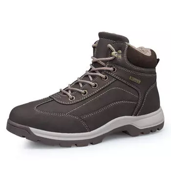 fashion Men Boots Winter Shoes New Men Ankle Boots Autumn Outdoor Male Hiking Boots Men High Work Boots 39 верблюд