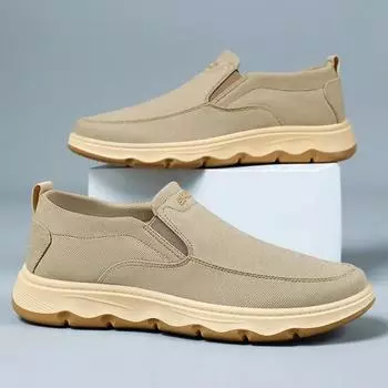 Fashion Men Casual Shoes Fashion Loafers Outdoor Platform Anti Slip Hiking Sneaker Comfort Casual Single Shoes Men Tennis Hombre2025 39 чёрный
