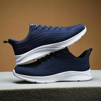 fashion Men s New Mesh Breathable Lace-up Casual Shoes Outdoor Lightweight Comfortable Fashion Sports Running Shoes Large Size 47 39 черный белый