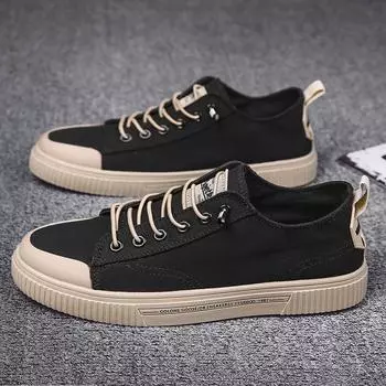 Fashion Men s Shoes Men Breathable Vulcanize Shoes Canvas Shoes Male Flat Designer Sneakers Outdoor Lace Up Running Shoe tenis malentio 39 чёрный