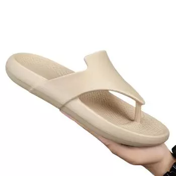 Fashion Men s Slippers Flip Flops Indoor Outdoor Beach Sandals Soft Sole Slides Summer Men Non-slip Home Slippers Flip Flops 40-41 чёрный