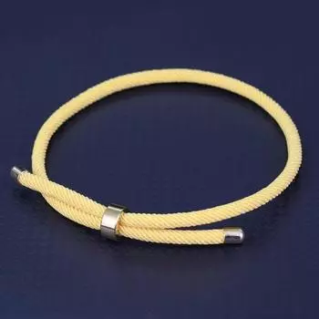 Fashion Men Stainless Steel Bracelet Gold Metal Adjustable Rope Braclet Outdoor Sports Casual Accessories Hombre Armband чёрный