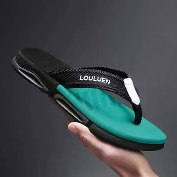 fashion Men Summer High Quality Flip Flops Men Beach Slippers Fashion Outdoor Flip Flops Casual Breathable Slippers for Men New Sandals 39 серый