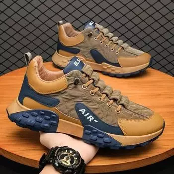Fashion Men Vulcanized Shoes Increased Thick Sole Breathable Casual Wear Resistant Sports Shoes for Men s sneakers tennis men zapatos 39 коричневый