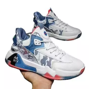 Fashion Mesh Basket Boots Rubber Soft Sole Fitness Casual Anti-slip Sneakers High quality Mens High Side Wearproof Basketball Shoes H177 39