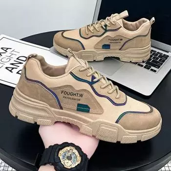 Fashion New Autumn Men s Shoes Comfortable Men s Breathable Men s Casual Sports Shoes Trend All-match Tooling Shoes Men Designer Shoes 39 серый