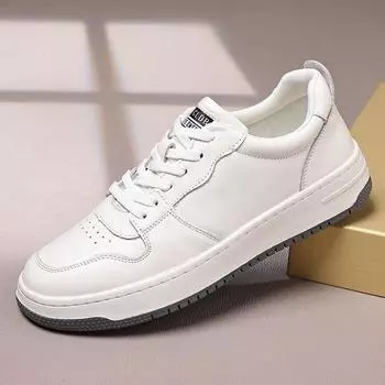 Fashion New Genuine Leather Platform Board Shoes for Men Spring Autumn Soft-soled Casual Sneakers Men Fashion Outdoor Luxury Shoes Male 38