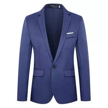 Fashion New Korean Version Slim Suit Men s Casual Suit Large Size Business Jacket M белый