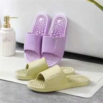 Fashion Pink Flat Summer Slides Bathroom Shoes For Women 2024 Sandals Green Woman Slippers Open Toe Stylish Low Price Clappers F W 36
