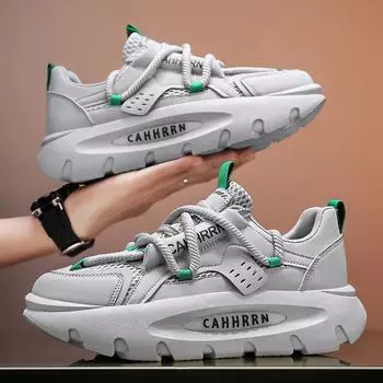 Fashion platform dad shoes men s mesh sneakers casual shoes teen versatile student tide shoes breadboard shoes 39