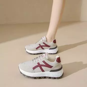 Fashion platform dad shoes women s summer new color matching retro student running sneakers 36