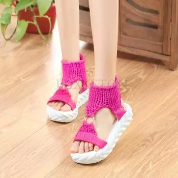fashion Sandals Women Summer Thick Bottom Sandals Causal Shoes Platform Sandals Sandalias Mujer Elegant Summer Sexy Ladies Shoes 35 белый
