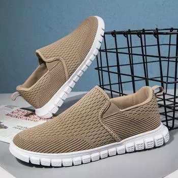 fashion Shoes for Men Plus Size 39-46 Male Loafers Casual Comfortable Sneakers Slip On Flats Shoe Light Vintage Zapatillas de Hombre 39 чёрный