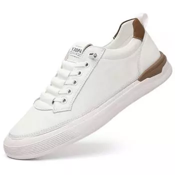 Fashion Spring Autumn Casual Board Shoes for Men Fashion Soft-soled Men s Sneakers Fashion Designer Sports White Cow Leather Shoes Male 38