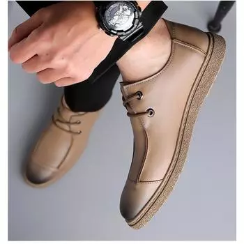 Fashion Spring Autumn Fashion Platform Luxury Leather Business Men s Dress Shoes Designer New Soft Sole Casual Non-slip Man Loafers 38