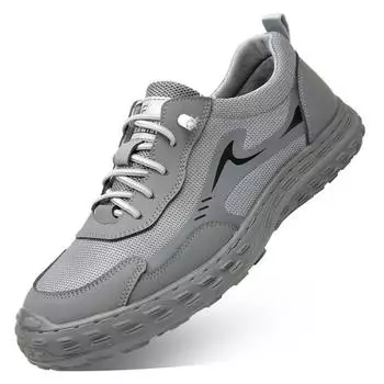 Fashion Spring Autumn Leather Mesh Sneakers for Men Designer Casual Men Shoes Fashion Non-slip Breathable Sports Zapatos De Hombre 38