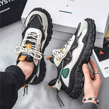 Fashion Spring Autumn Men s sneakers Platform shoes men Comfortable Running shoes man Outdoor Non-slip casual sneaker Tenis Masculino 39 чёрный