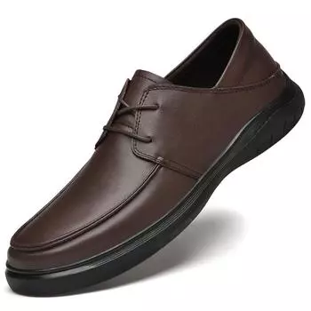 Fashion Spring Mens Sneakers Casual Slip On Loafers 2024 Outdoor Light Flats Genuine Leather Shoes Comfortable Solid Color Mens Sneakers 37 чёрный