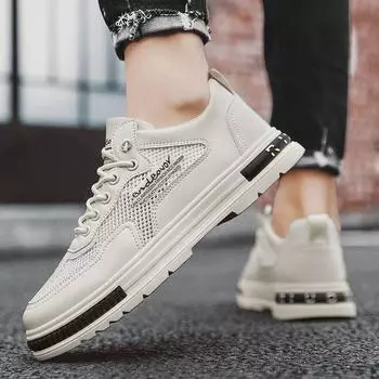 Fashion Summer hot selling breathable and comfortable mesh casual sports shoes, comfortable and non slip men s outdoor casual shoes 39 хаки