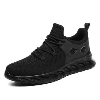 fashion Summer Men s Sneakers Running Shoes Breathable Casual Sneaker Shoes Mens Tennis Shoes Fashion Shoes Mesh Male Sports Shoes 39 чёрный