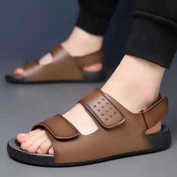 Fashion Summer Sandals Men Casual Beach Shoe Breathbale Sandalias De Hombre Verano Strandschuhe Herren Sandalias De Hombre Sandale Homme 38 чёрный