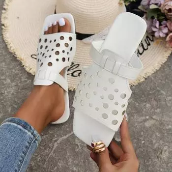Fashion Summer Slippers Women Flat Luxury Outdoor Beach Flip Flops Female Sandals Trend Brand Design Slides Shoes Woman Big Size 43 36 белый