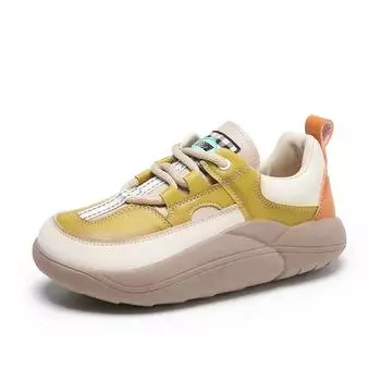 fashion Thick Soled Shoes for Women New Round Toe Casual Women Shoes Fashion Mixed Colors Comfortable Sneakers Zapatos De Mujer 2024 35 зелёный