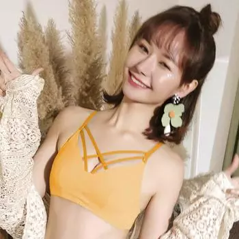 fashion Thin ice silk Internet celebrities gather on small breasts girl thin sexy bra 70A серый