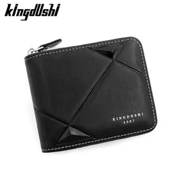 Fashion Three-dimensional Embossed Men s Short Wallet Large Capacity Chain Hinge Coin Wallet Multi-card Money Clip
