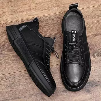 Fashion Trendy New Men s Elevated Shoes Thick Sole Oxford Shoes Men s Genuine Leather Casual Shoes Office Business Shoes Free Delivery 37